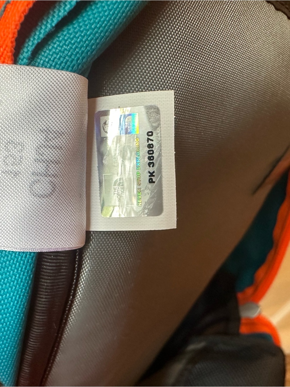 The North Face Jester Backpack Padded Orange and Teal - Picture 6 of 8